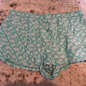 Victoria's Secret Mint Love Pink Sleep Shorts